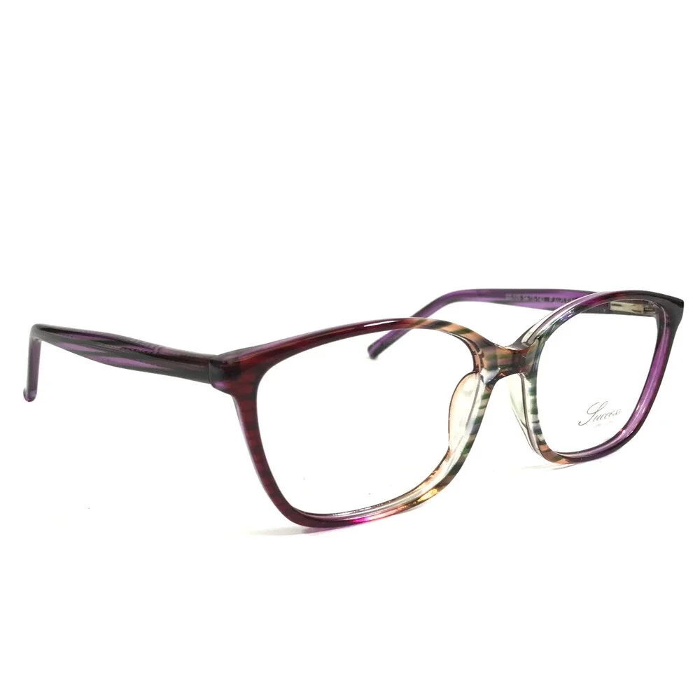 Success Eyeglasses Frames SS-105 PURPLE/MIST Brown Cat Eye Full Rim 54-15-140